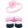 imageHudson Baby Girls Headband and Socks GiftsetNavy White 10pack