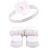 imageHudson Baby Girls Headband and Socks GiftsetNavy White 10pack