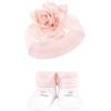 imageHudson Baby Girls Headband and Socks GiftsetPink Black Gray