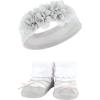 imageHudson Baby Girls Headband and Socks GiftsetPink Black Gray