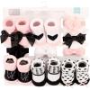 imageHudson Baby Girls Headband and Socks GiftsetPink Black Love 10pack