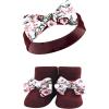 imageHudson Baby Girls Headband and Socks GiftsetPink Burgundy