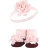 imageHudson Baby Girls Headband and Socks GiftsetPink Burgundy