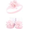 imageHudson Baby Girls Headband and Socks GiftsetPink Charcoal