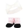imageHudson Baby Girls Headband and Socks GiftsetPink Taupe