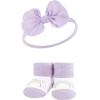 imageHudson Baby Girls Headband and Socks GiftsetPurple Mint