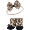 imageHudson Baby Girls Headband and Socks GiftsetRed Leopard