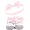 imageHudson Baby Girls Headband and Socks GiftsetSilver Ballet 10pack
