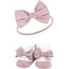 imageHudson Baby Girls Headband and Socks GiftsetSoft Floral