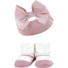 imageHudson Baby Girls Headband and Socks GiftsetTaupe Pink