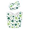 imageHudson Baby Unisex Baby Cotton Bib and Headband or Caps Set St Patricks Rainbow One Size Pack of 2