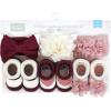 imageHudson Baby Unisex Baby Long Sleeve Plush Faux Fur Sleeping Bag Wearable BlanketBurgundy Blush Burgundy Black