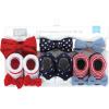 imageHudson Baby Unisex Baby Long Sleeve Plush Faux Fur Sleeping Bag Wearable BlanketRed Blue Bows Red Chambray
