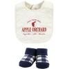 imageHudson Baby Unisex BabyCotton Bib and Sock SetApple Orchard