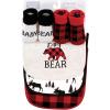 imageHudson Baby Unisex BabyCotton Bib and Sock SetBaby Bear Plaid