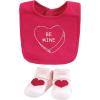 imageHudson Baby Unisex BabyCotton Bib and Sock SetBe Mine Valentine