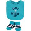 imageHudson Baby Unisex BabyCotton Bib and Sock SetBoy Fathers Day