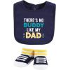 imageHudson Baby Unisex BabyCotton Bib and Sock SetBoy Fathers Day
