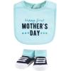 imageHudson Baby Unisex BabyCotton Bib and Sock SetBoy Mothers Day