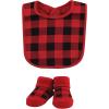 imageHudson Baby Unisex BabyCotton Bib and Sock SetBuffalo Plaid Family