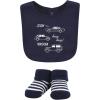 imageHudson Baby Unisex BabyCotton Bib and Sock SetCars