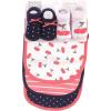 imageHudson Baby Unisex BabyCotton Bib and Sock SetCherry