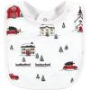 imageHudson Baby Unisex BabyCotton Bib and Sock SetChristmas Scene
