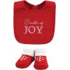 imageHudson Baby Unisex BabyCotton Bib and Sock SetChristmas Scene