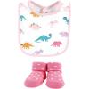 imageHudson Baby Unisex BabyCotton Bib and Sock SetCuteasaurus