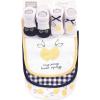 imageHudson Baby Unisex BabyCotton Bib and Sock SetEasy Peasy