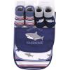 imageHudson Baby Unisex BabyCotton Bib and Sock SetHandsome Shark