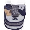 imageHudson Baby Unisex BabyCotton Bib and Sock SetLittle Man