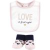 imageHudson Baby Unisex BabyCotton Bib and Sock SetLove at First Sight
