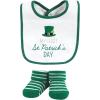 imageHudson Baby Unisex BabyCotton Bib and Sock SetLucky Charm