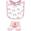 imageHudson Baby Unisex BabyCotton Bib and Sock SetModern Rainbow