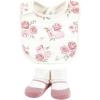 imageHudson Baby Unisex BabyCotton Bib and Sock SetMom Dad Floral