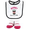 imageHudson Baby Unisex BabyCotton Bib and Sock SetMommy Latte
