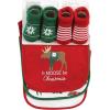 imageHudson Baby Unisex BabyCotton Bib and Sock SetMoose Be Christmas