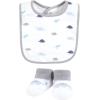 imageHudson Baby Unisex BabyCotton Bib and Sock SetNewest Family Member