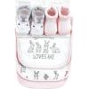 imageHudson Baby Unisex BabyCotton Bib and Sock SetPink