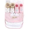 imageHudson Baby Unisex BabyCotton Bib and Sock SetPink Cloud