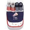 imageHudson Baby Unisex BabyCotton Bib and Sock SetPizza