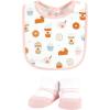 imageHudson Baby Unisex BabyCotton Bib and Sock SetPumpkin Spice