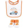 imageHudson Baby Unisex BabyCotton Bib and Sock SetPumpkin Truck