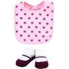 imageHudson Baby Unisex BabyCotton Bib and Sock SetRose