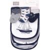 imageHudson Baby Unisex BabyCotton Bib and Sock SetSail The Sea