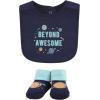 imageHudson Baby Unisex BabyCotton Bib and Sock SetSpace