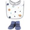 imageHudson Baby Unisex BabyCotton Bib and Sock SetSpace