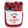 imageHudson Baby Unisex BabyCotton Bib and Sock SetValentine Heartbreaker