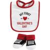 imageHudson Baby Unisex BabyCotton Bib and Sock SetValentine Heartbreaker